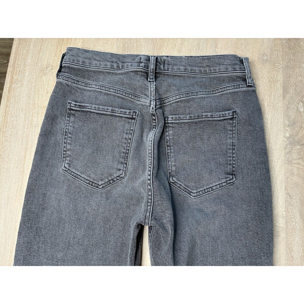 Agolde Riley High Rise Straight Crop Jeans in Century Washed Black Size 28 - Picture 6 of 10